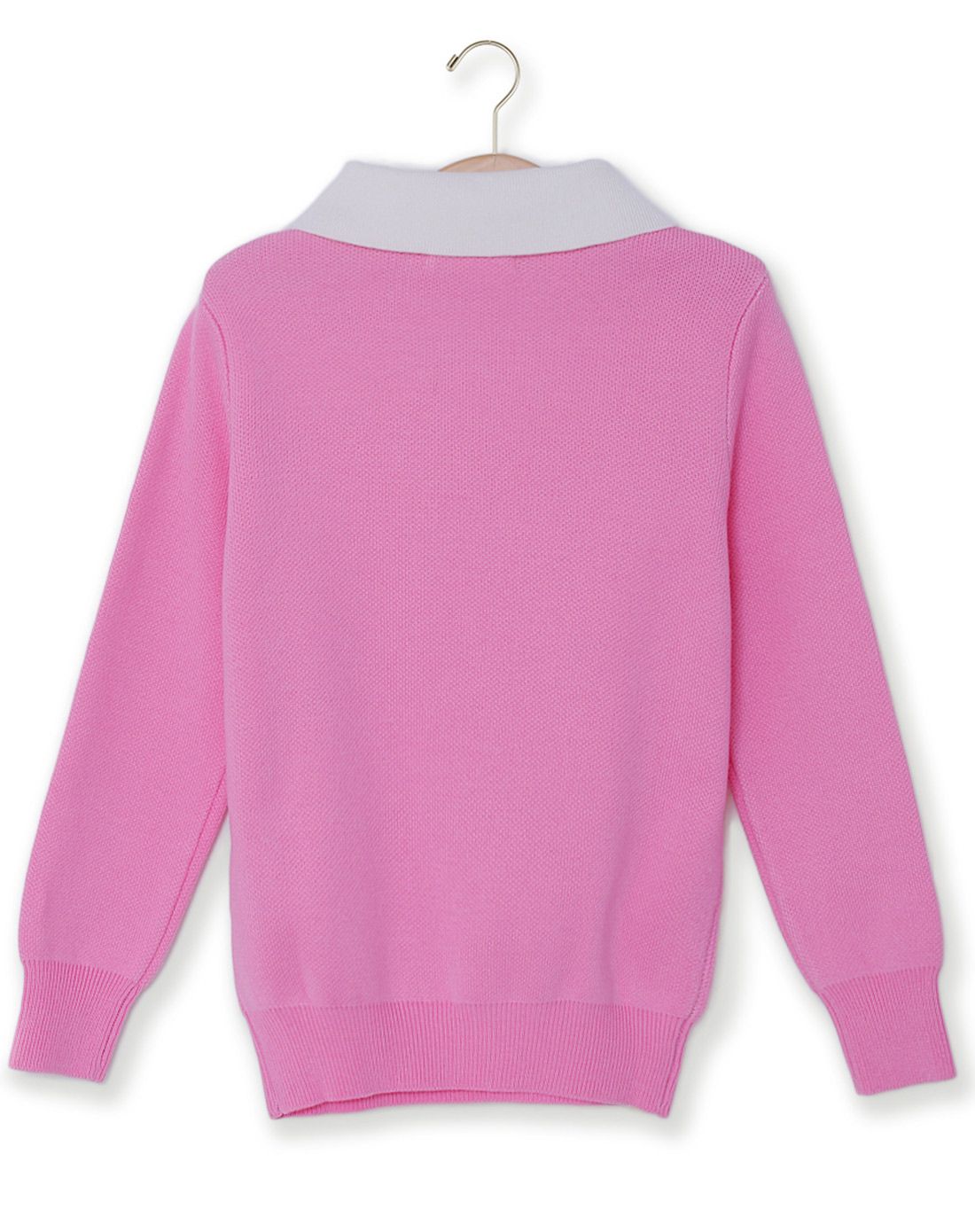 女童深粉色毛衣