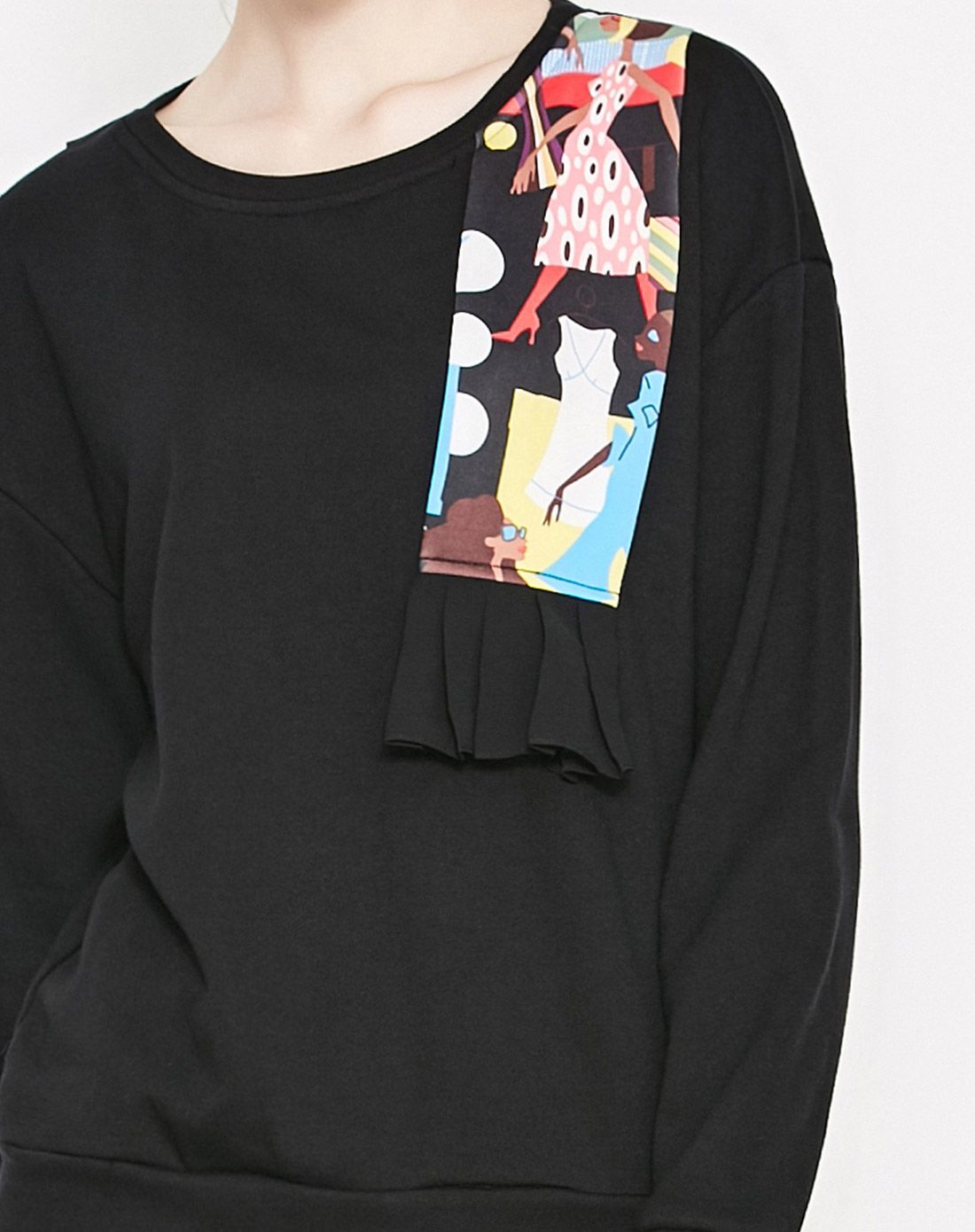 圆领个性图案卫衣