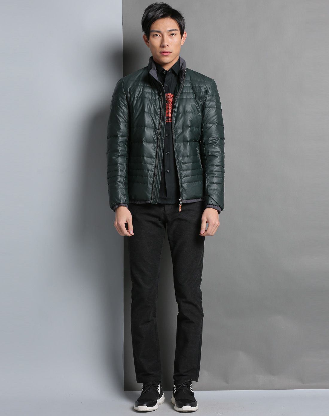 摩高mogao深绿男装皮羽绒服961253048563深绿_唯品会
