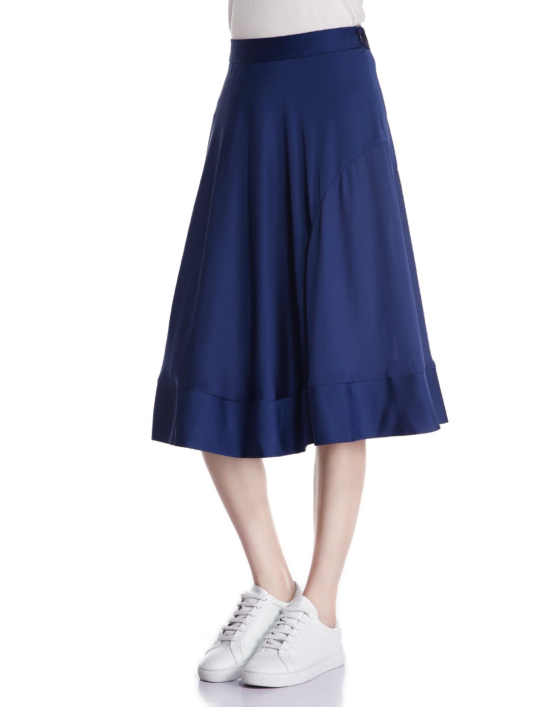 > izzue柔软舒适 女款藏蓝色半身裙 淑女大方