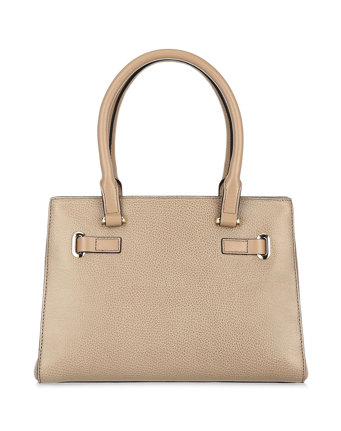 女士卡其色牛皮革手提包