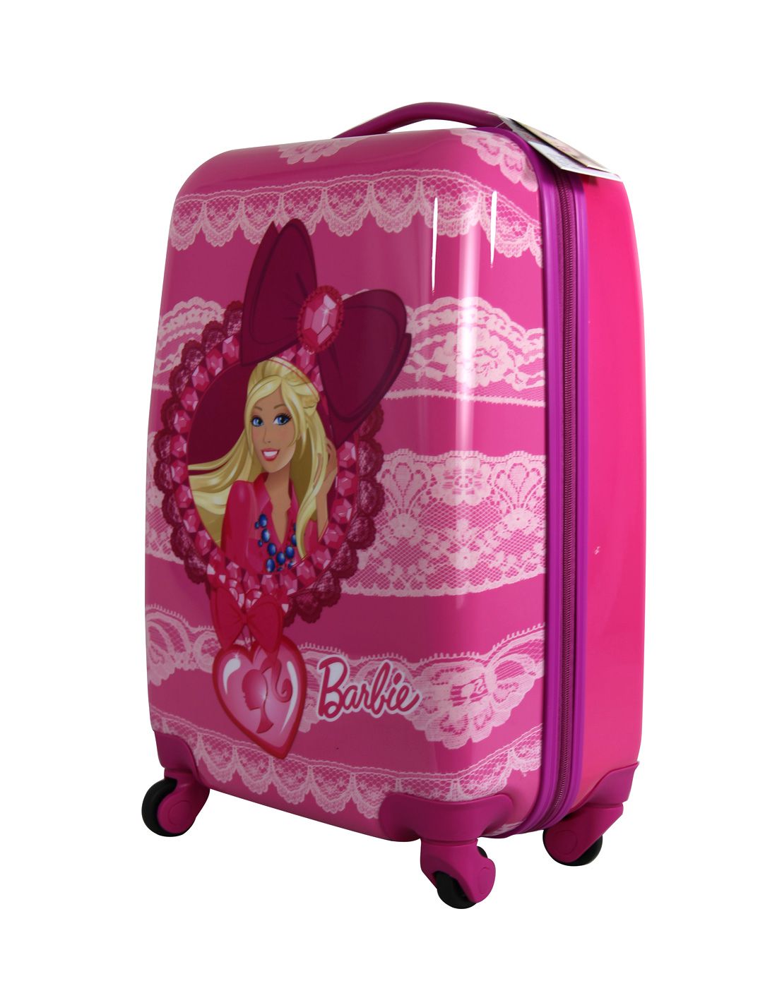 女童粉色蕾丝拉杆箱20寸