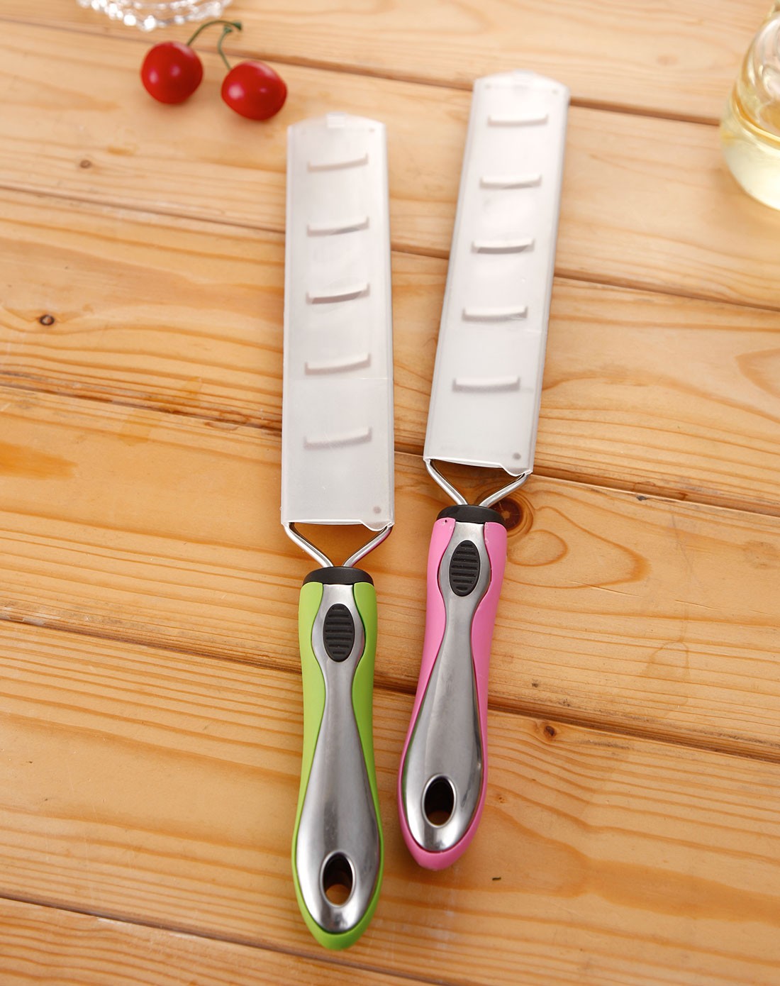 带盖奶酪果蔬刨片刀(玫红)