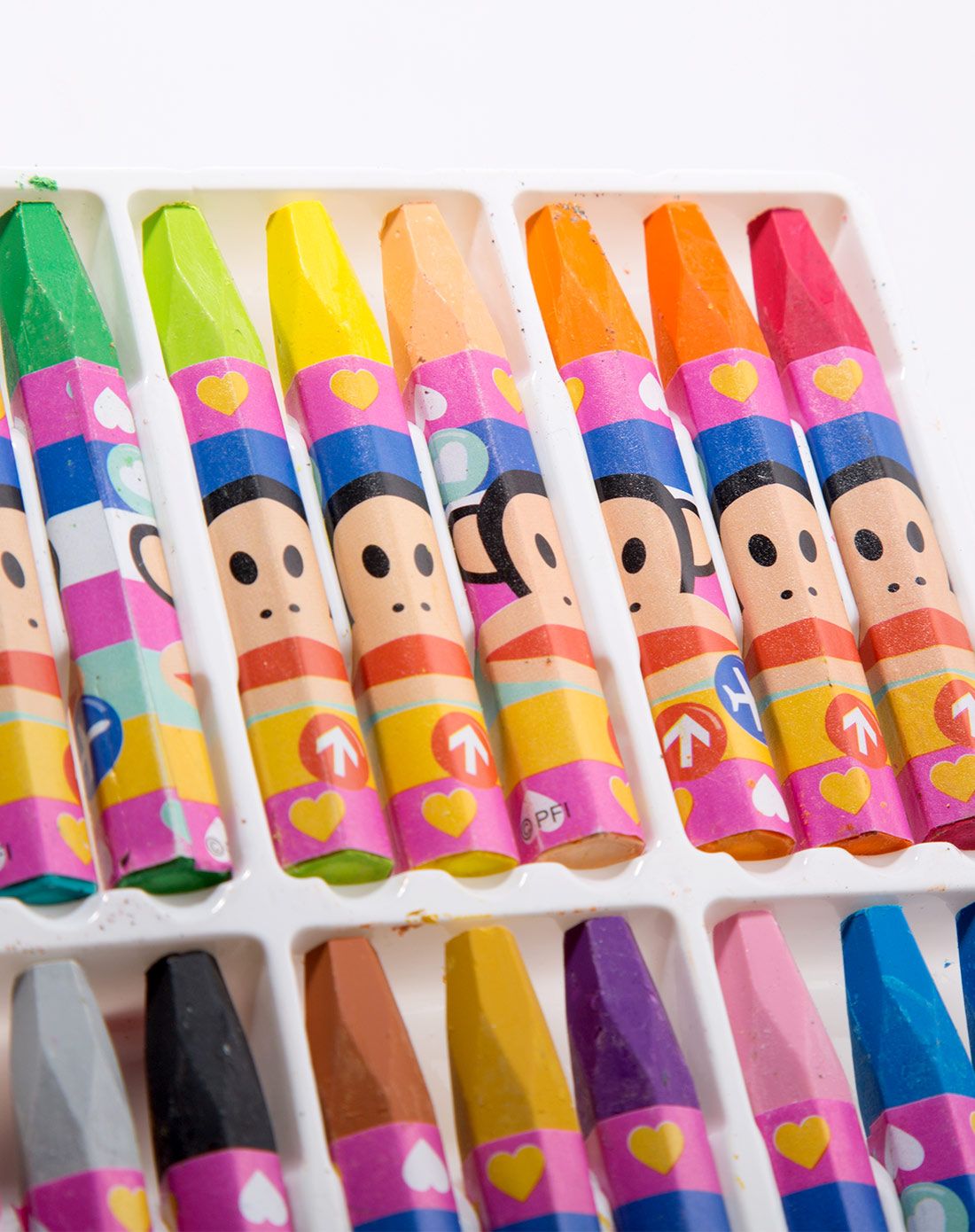 【两件起售】大嘴猴儿童36色六角形油画棒-玫红