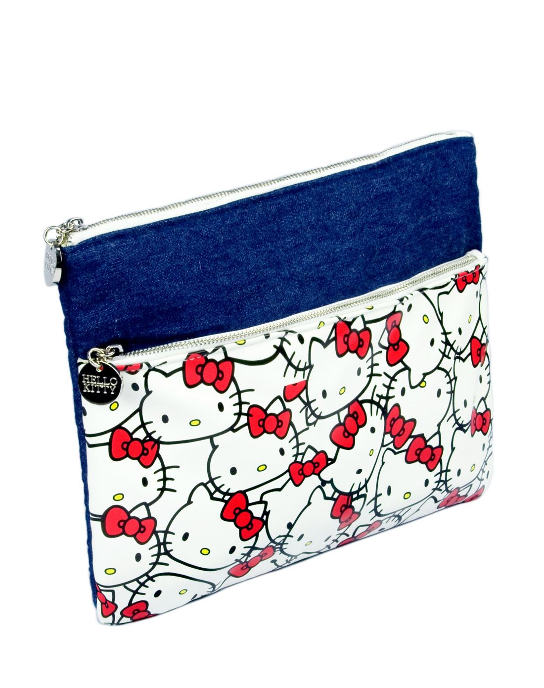 hello kitty蓝/白色女款帆布时尚手提包