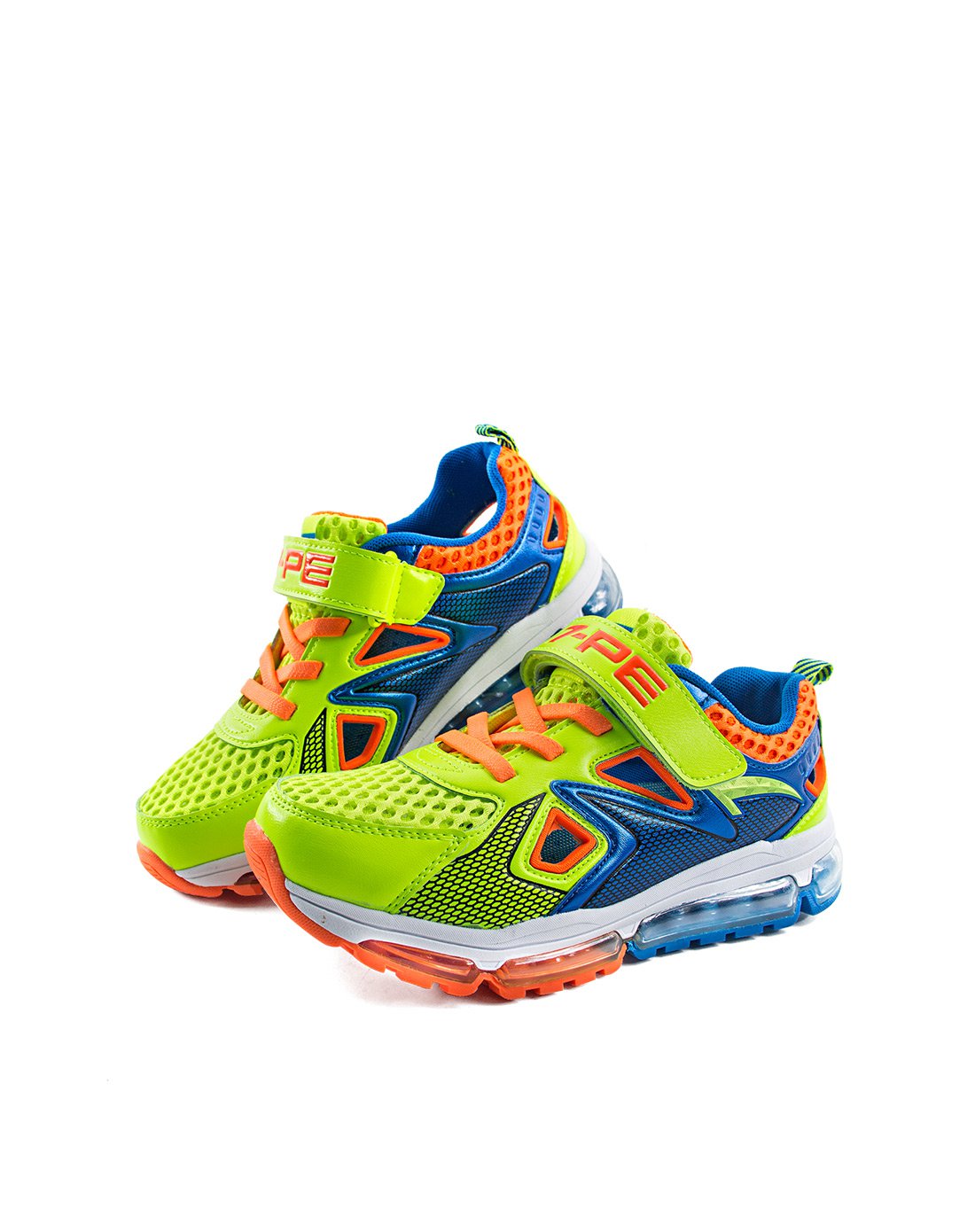 七波辉7-pe男女童鞋七波辉正品 春夏新品 男小童荧光绿休闲框子鞋 单