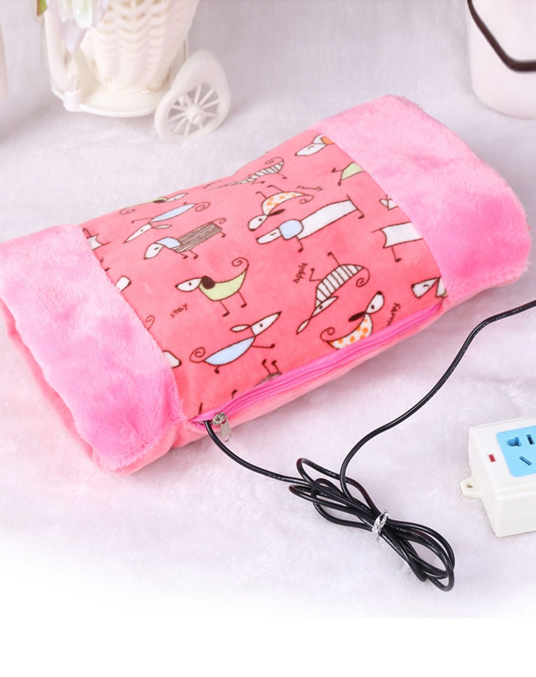 卡通毛绒usb电热片暖手宝(多色可选)