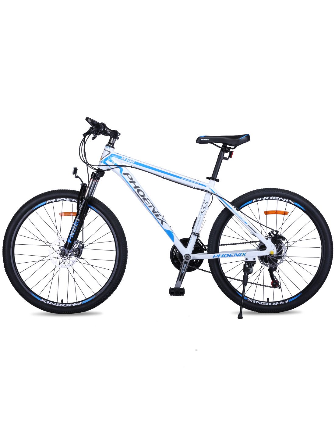 凤凰&奇扬自行车专场直发货凤凰 中性款白蓝色26寸山地车 21速双碟刹