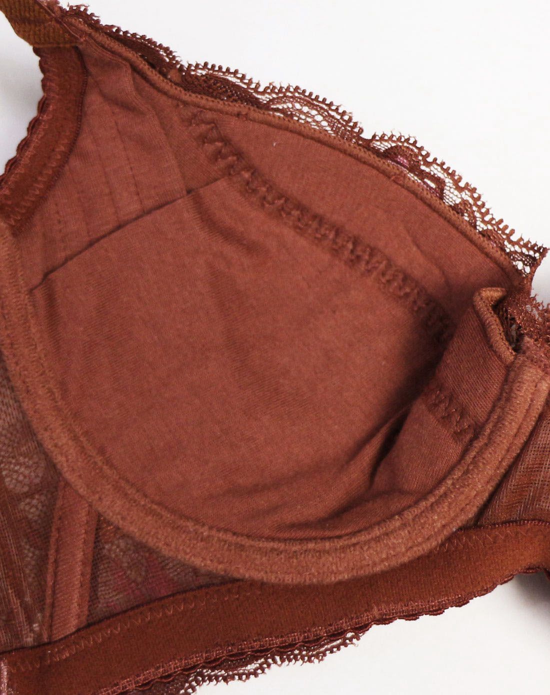 咖啡色聚拢调整型内衣薄文胸