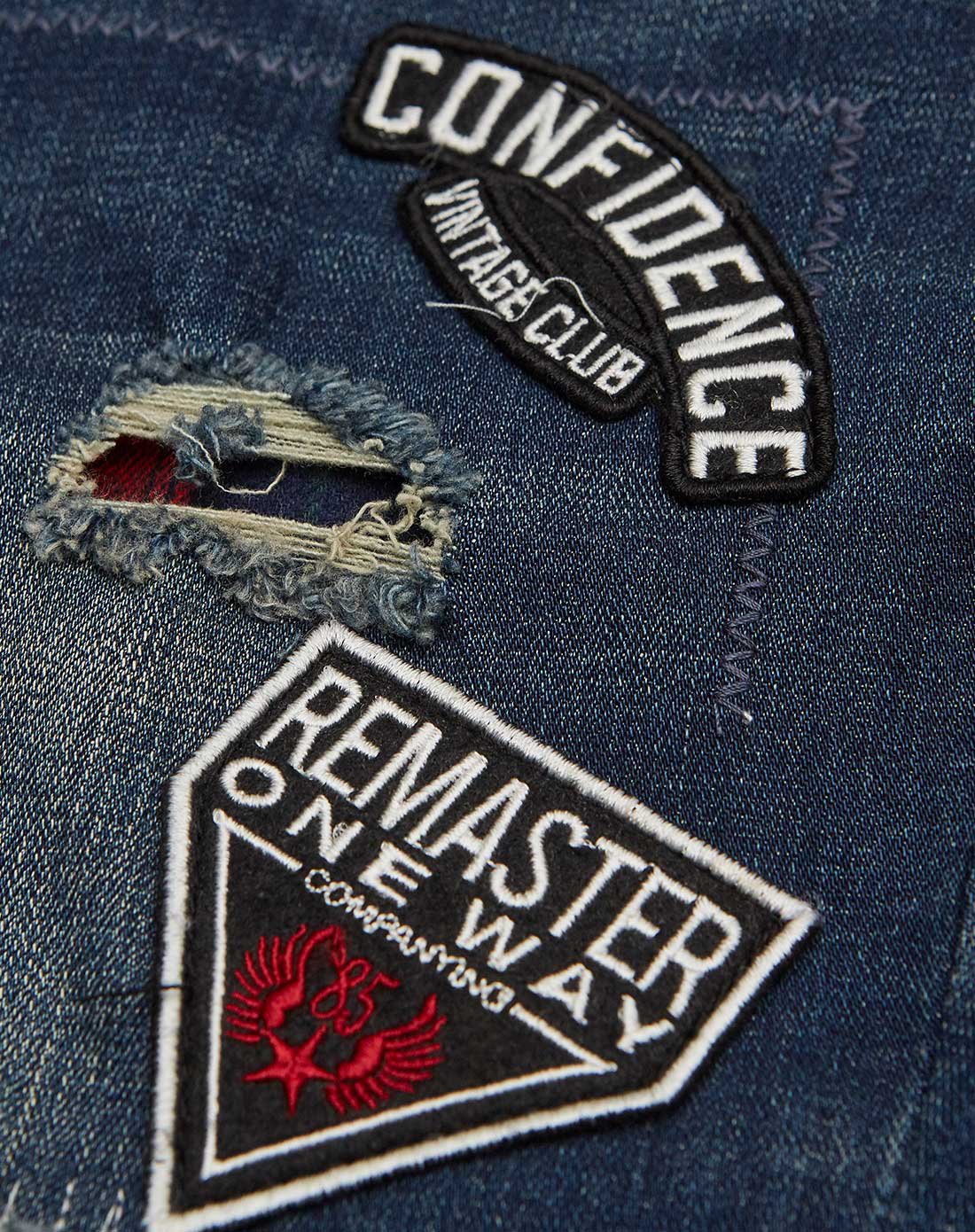 jambangee 男款高级刺绣水洗牛仔裤