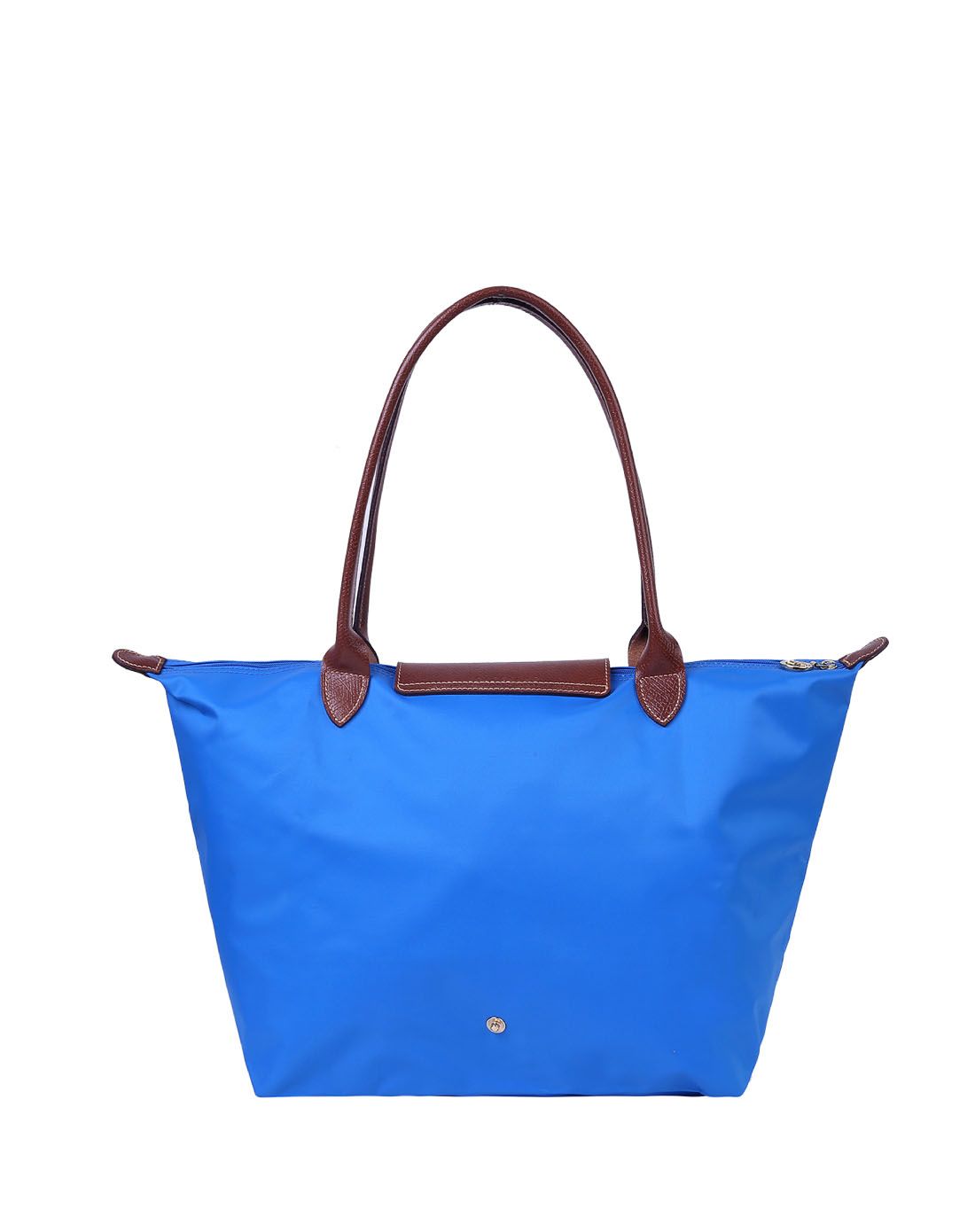 longchamp明蓝色长柄大号折叠包