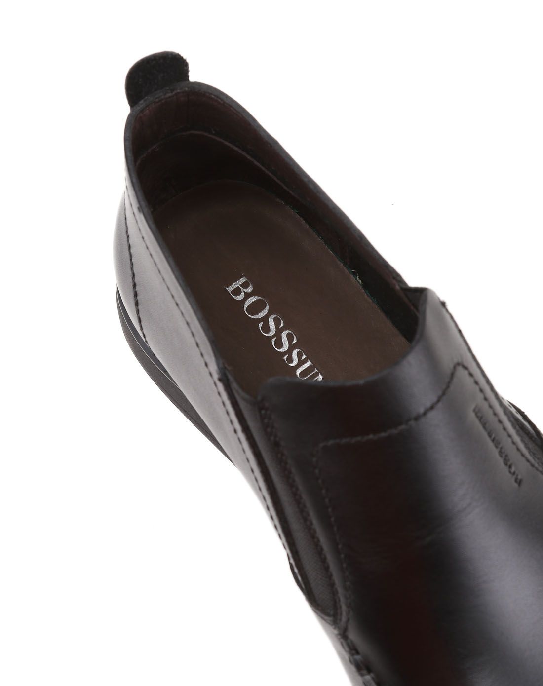 博斯绅威bosssunwen男女鞋黑色牛皮简约舒适商务休闲鞋b31xc0175a