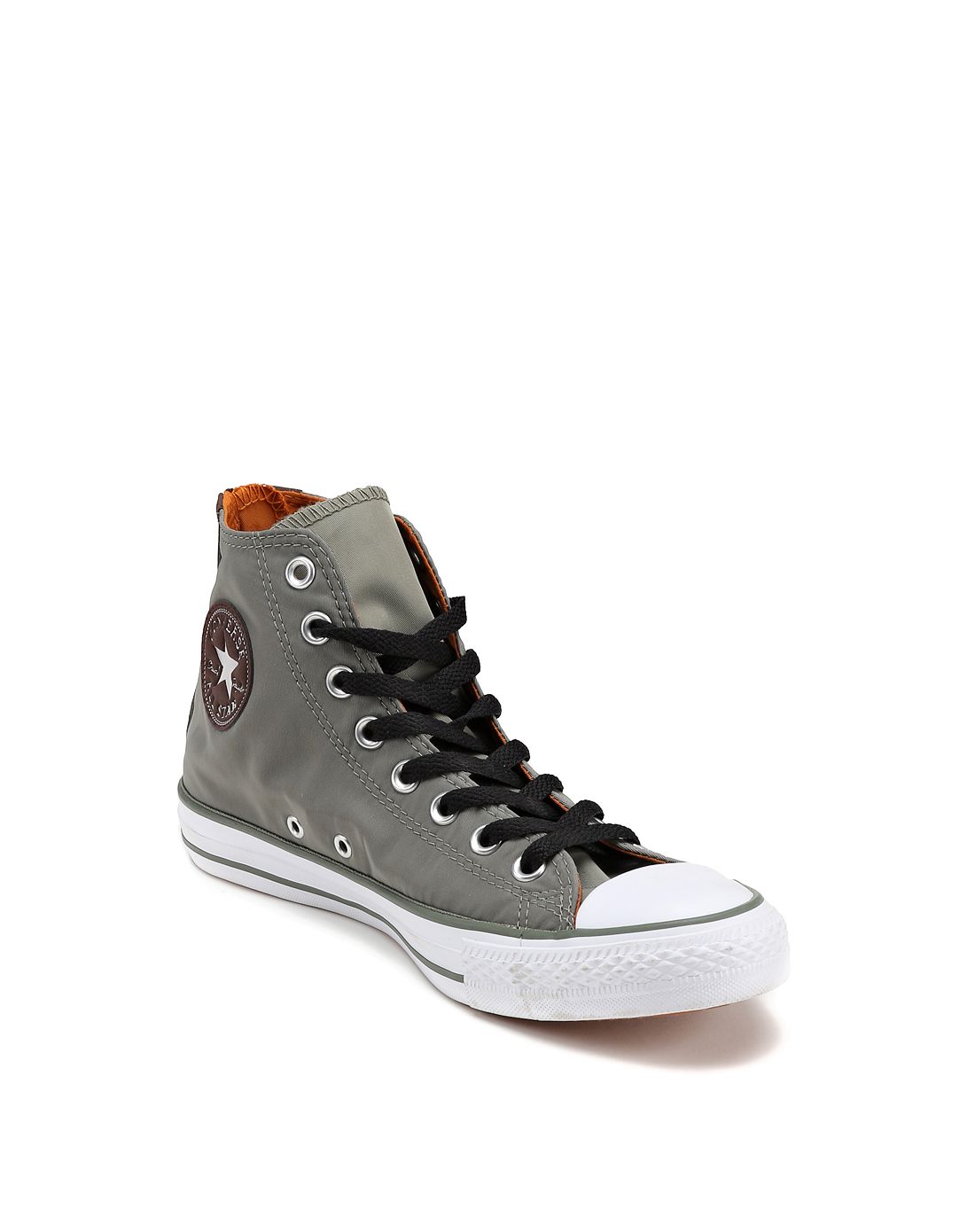 拉链透气 男款橄榄绿色高帮运动鞋