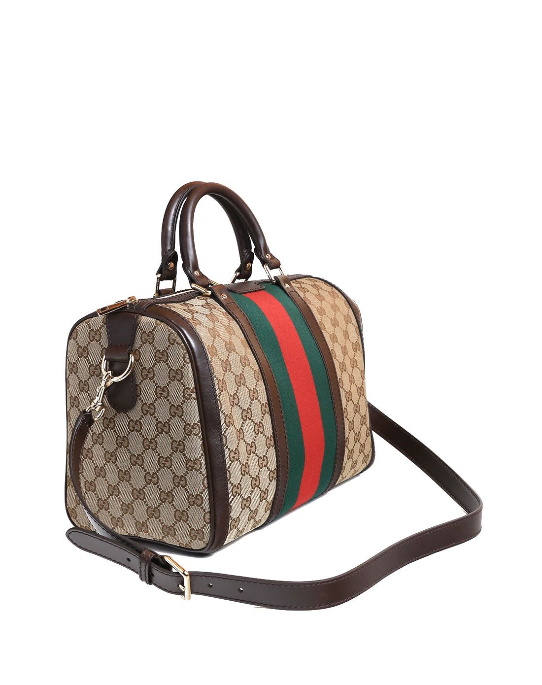 gucci 女士啡色圆筒提挎两用包