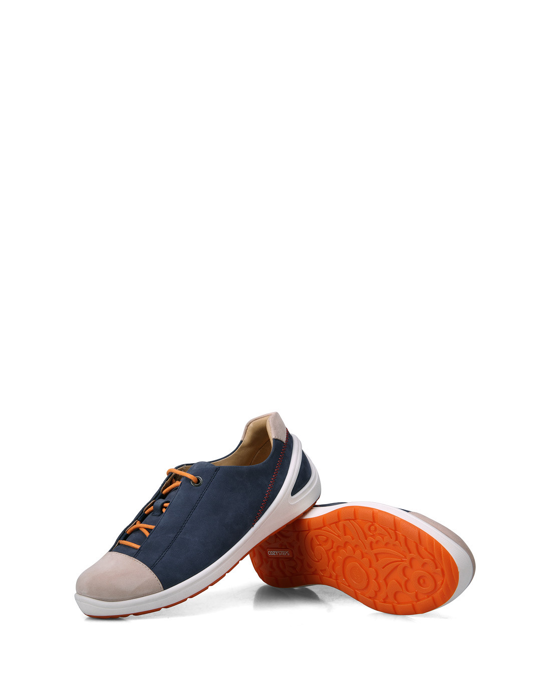 海军蓝牛巴戈女式休闲鞋