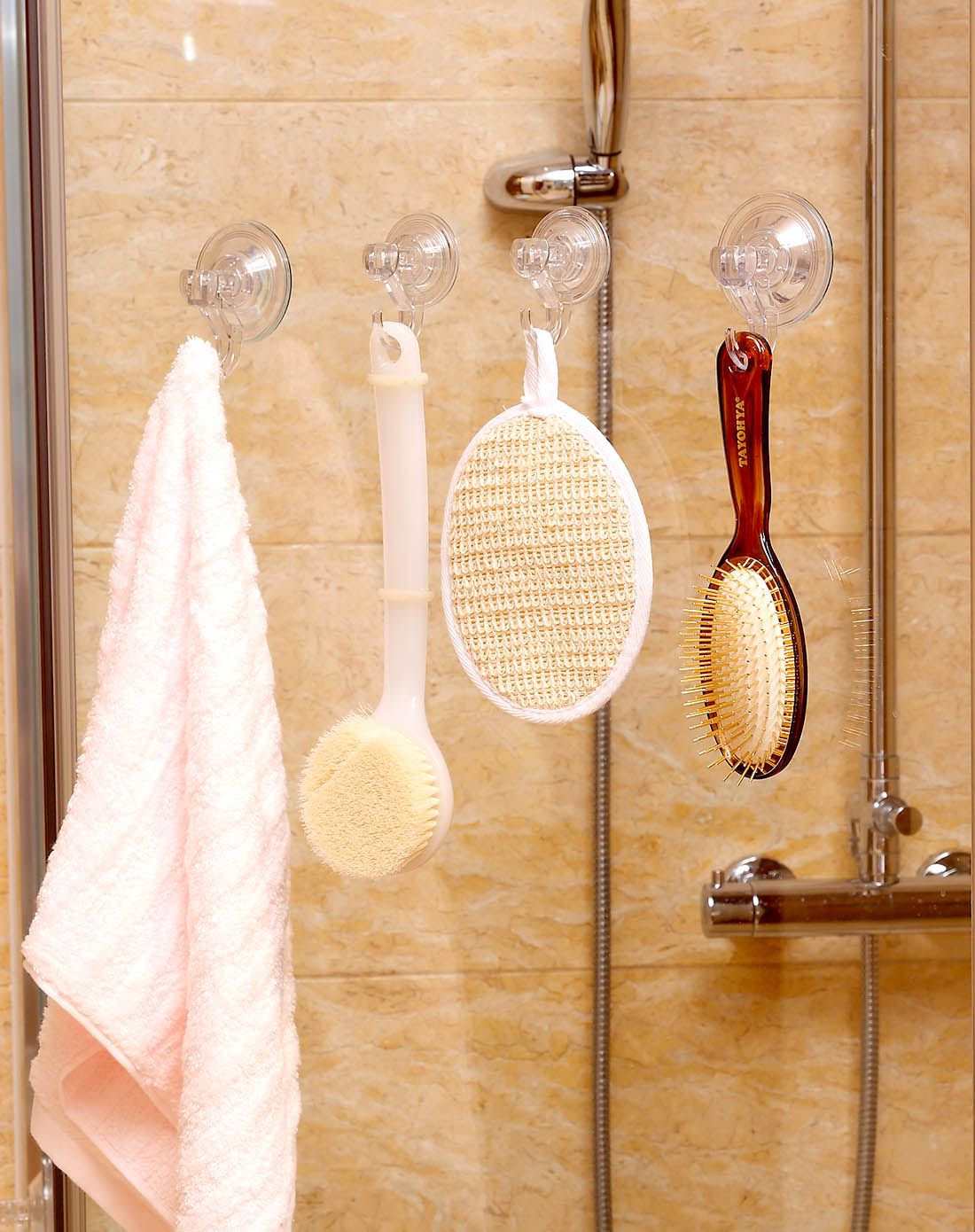 强力吸盘挂钩4个装