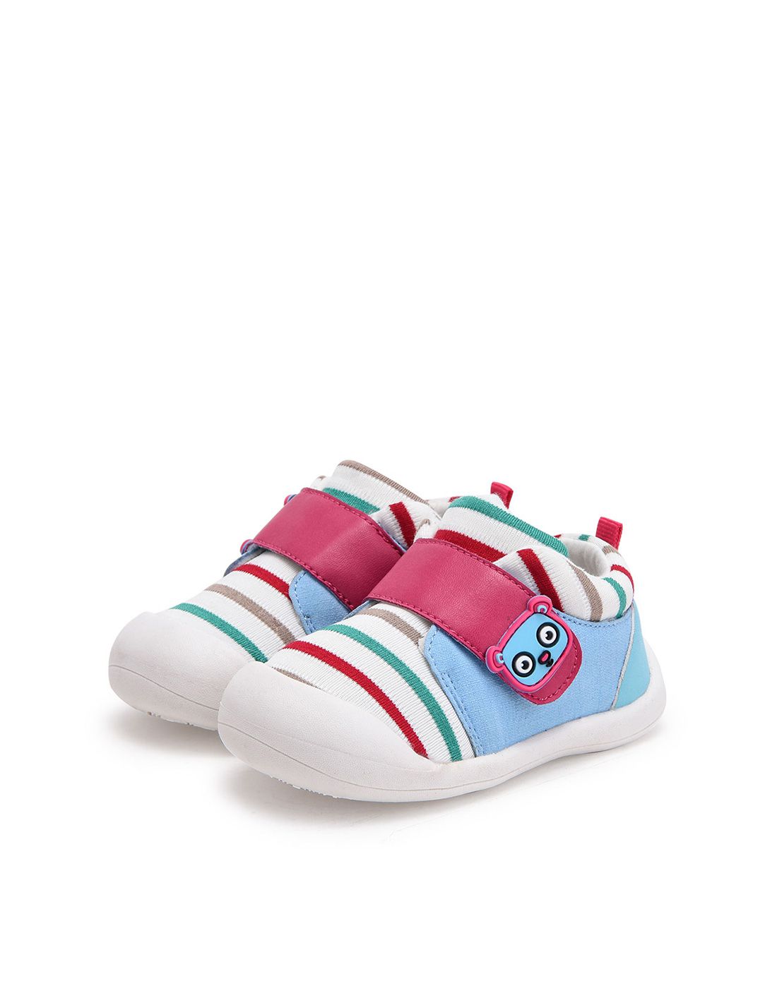 木木屋mu mu wu童鞋专场 中性天蓝/白底条纹透气内里防撞鞋头学步鞋