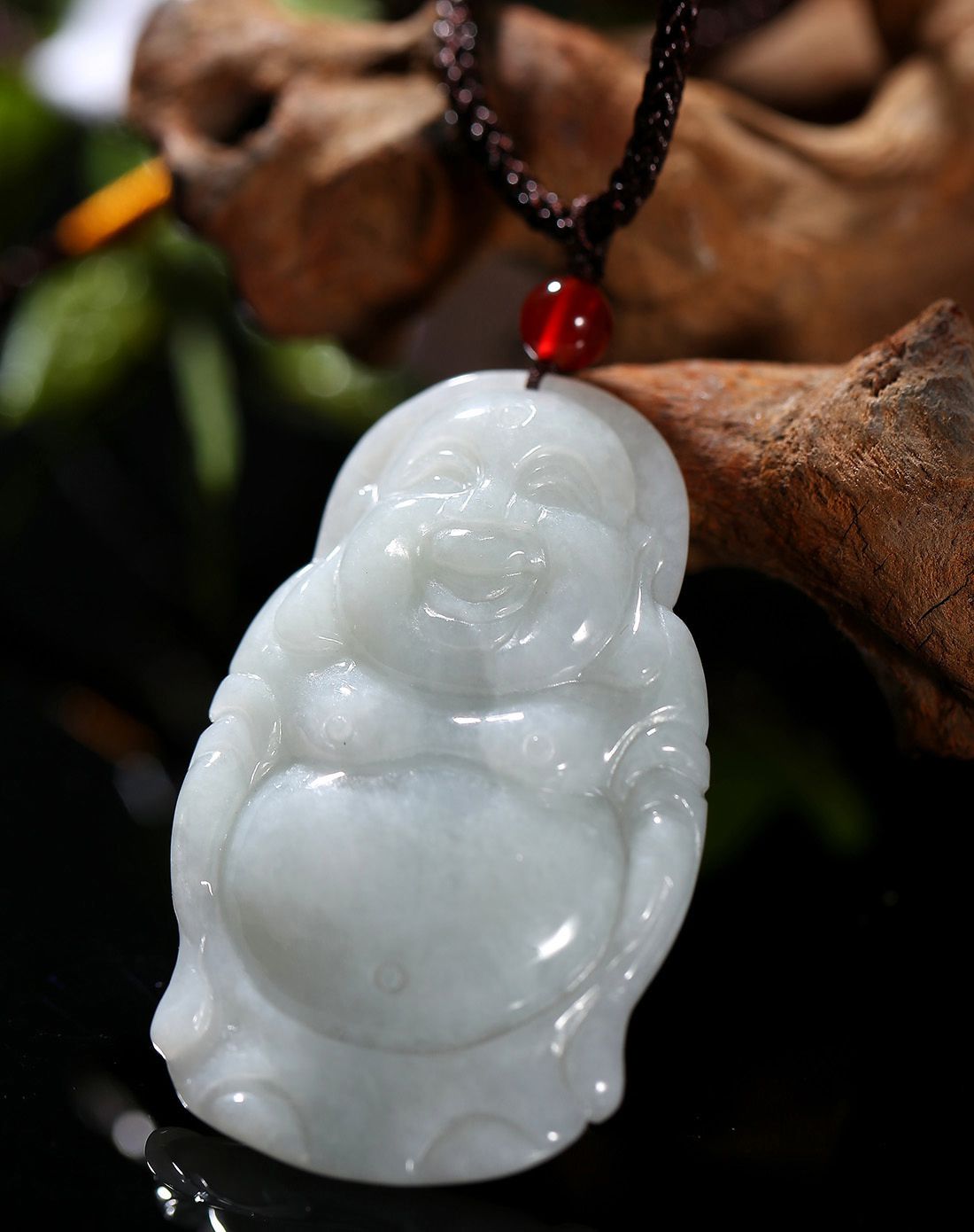 filial&love玉石专场filial&love 精工雕刻赐福站佛翡翠吊坠(附证书)