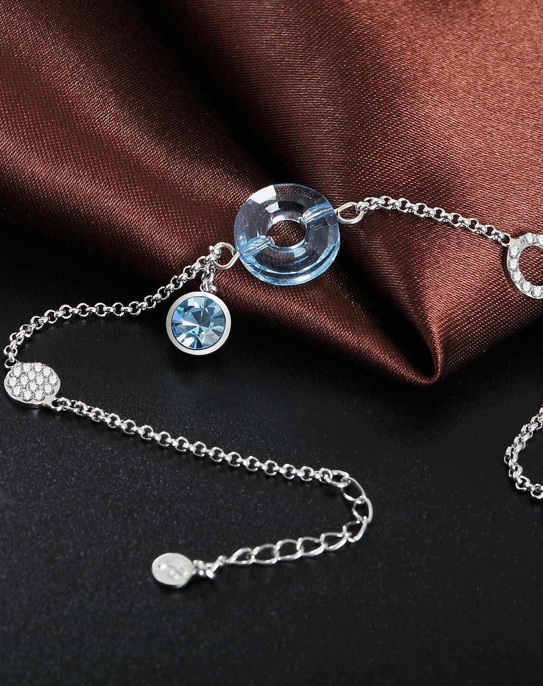 故事系列施华洛世奇水晶爱意闪耀蓝环蓝钻手链