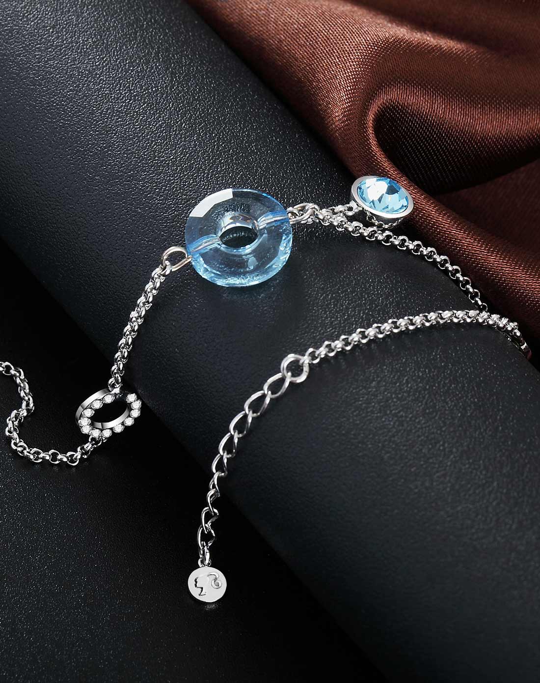 故事系列施华洛世奇水晶爱意闪耀蓝环蓝钻手链