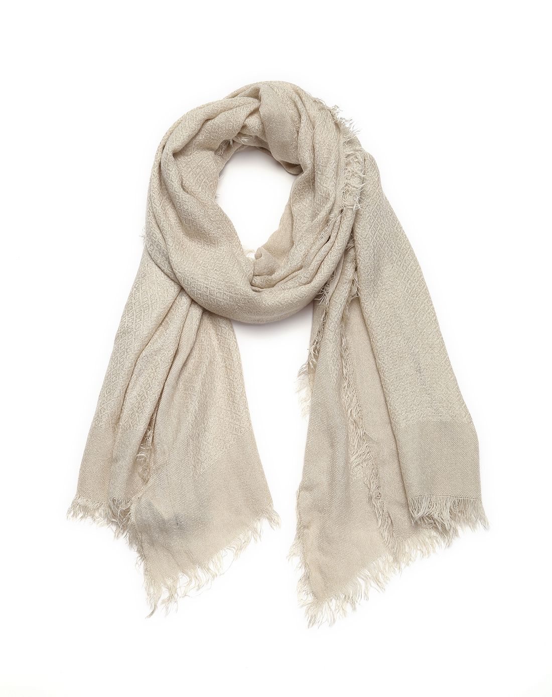 米色时尚简约围巾