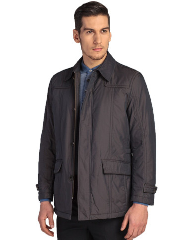 valent coupeau古柏深色简约款拼皮棉服6521022_唯品会