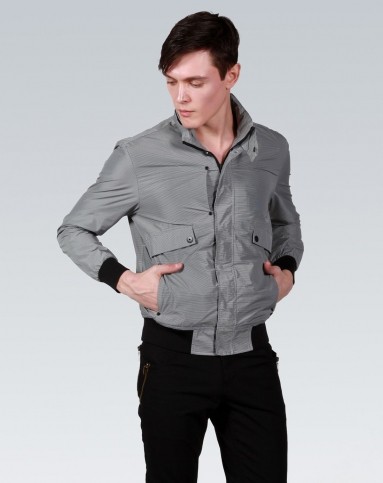 gather jewels男装移动专场格纹休闲黑灰色长袖外套21171841303_唯品