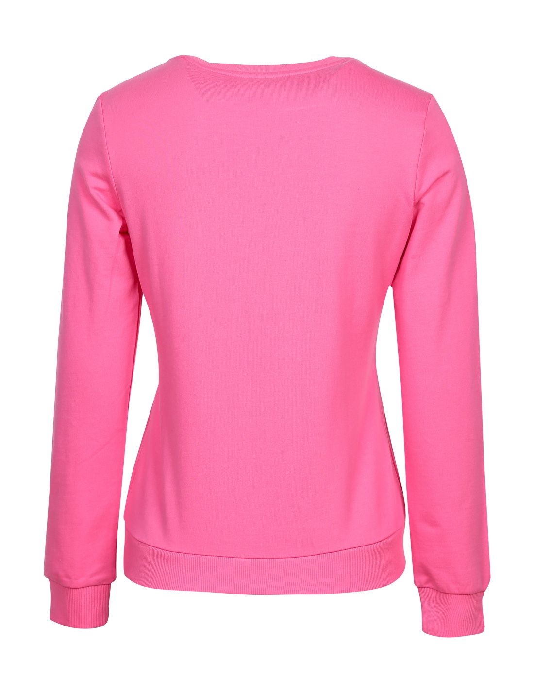 时尚大方 女款艳粉色圆领卫衣