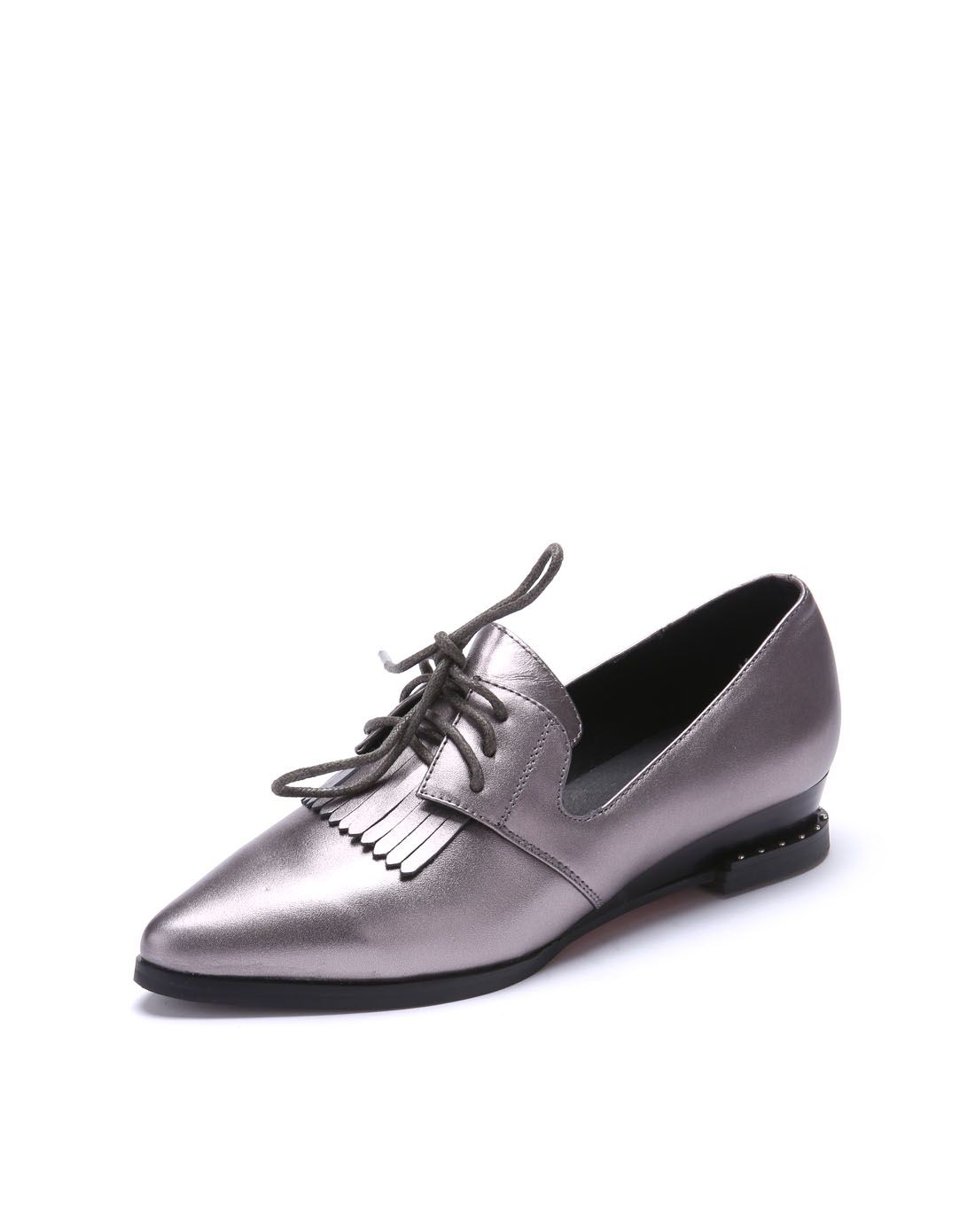 2016年新款女士枪色牛皮深单