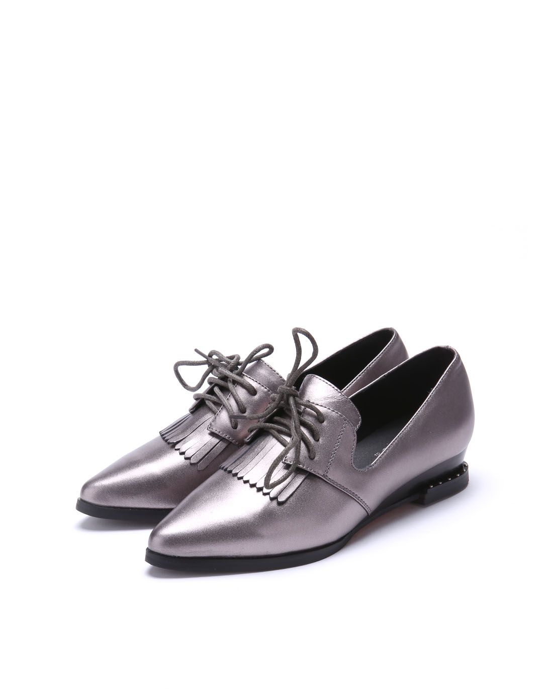 2016年新款女士枪色牛皮深单