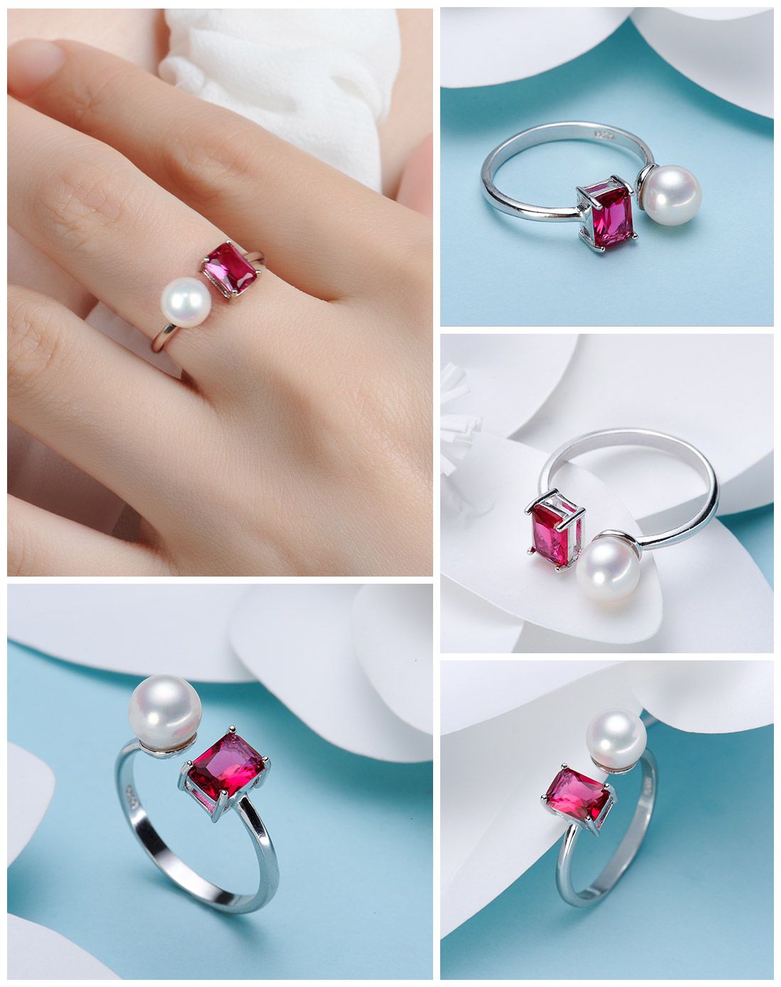 天使之泪 克拉恋人 时尚 淡水珠戒指 7-8mm