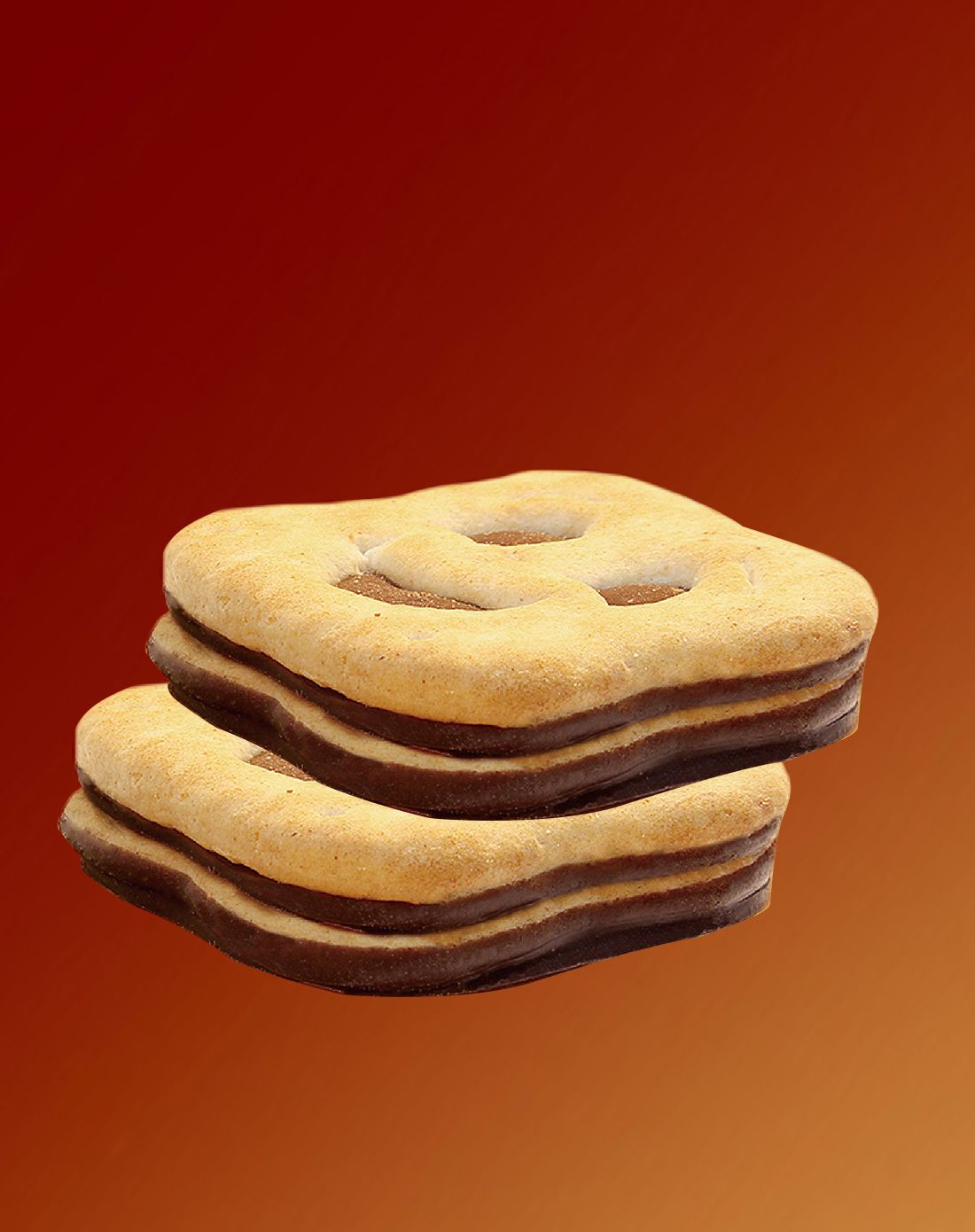 咔咔莎 笑脸巧克力味夹心饼干400g