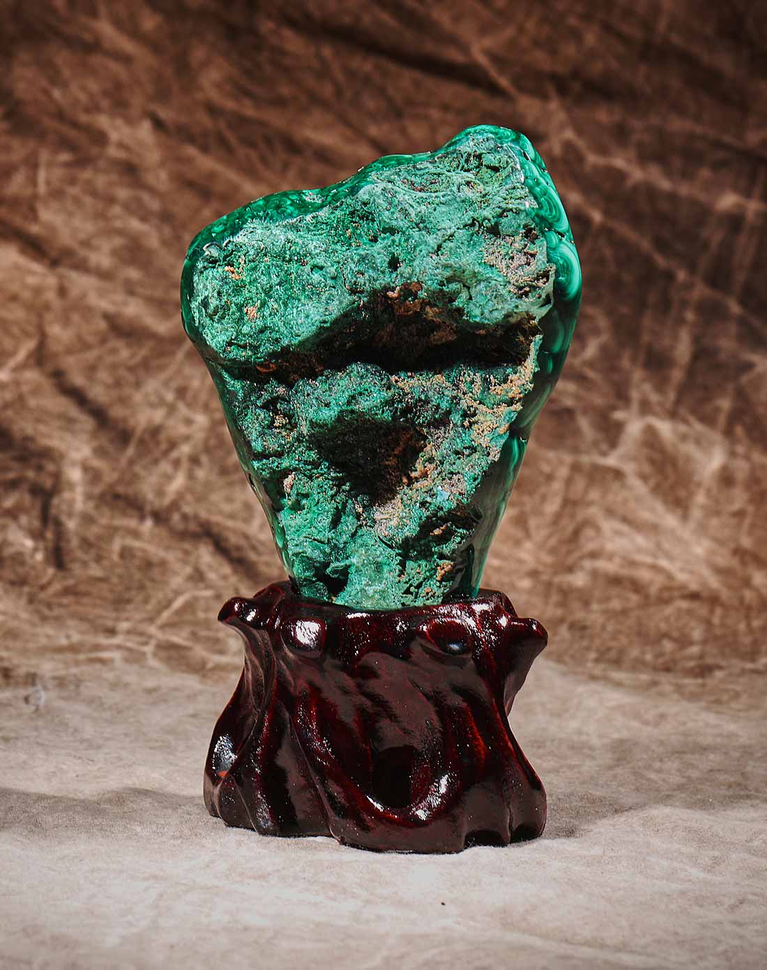 非洲.赞比亚天然孔雀石原玉石精品摆件(dg-13er)