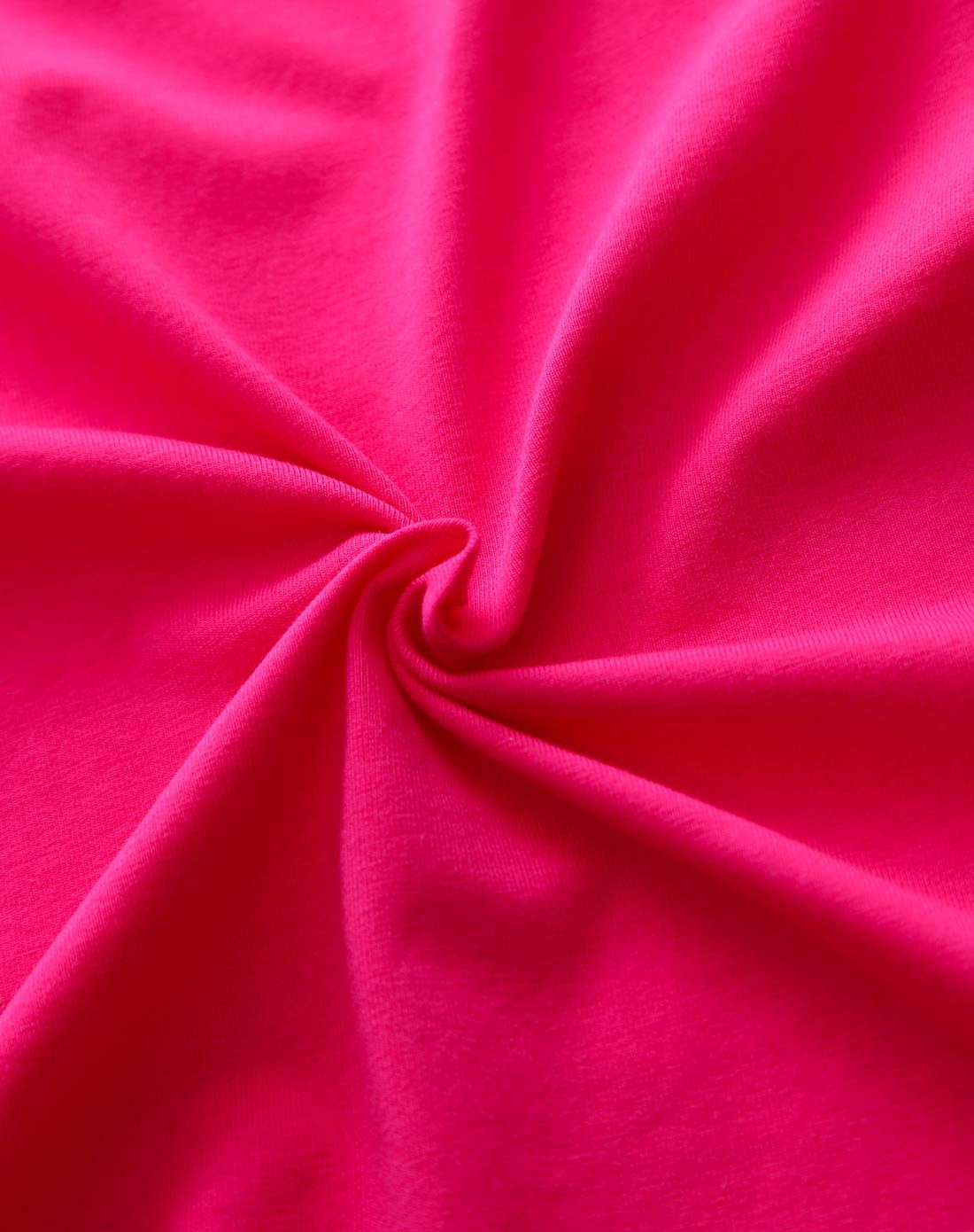 女童玫红色针织短袖t恤