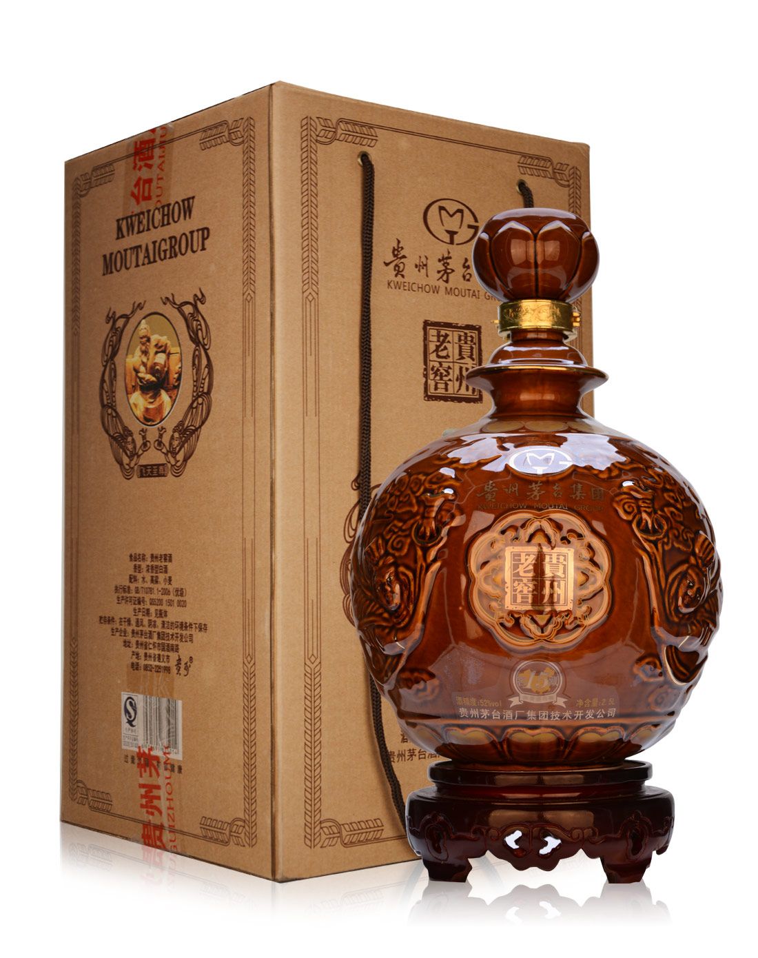 贵州茅台集团 贵州老窖酒 飞天至尊 朱砂坛 浓香型白酒 52度 2500ml