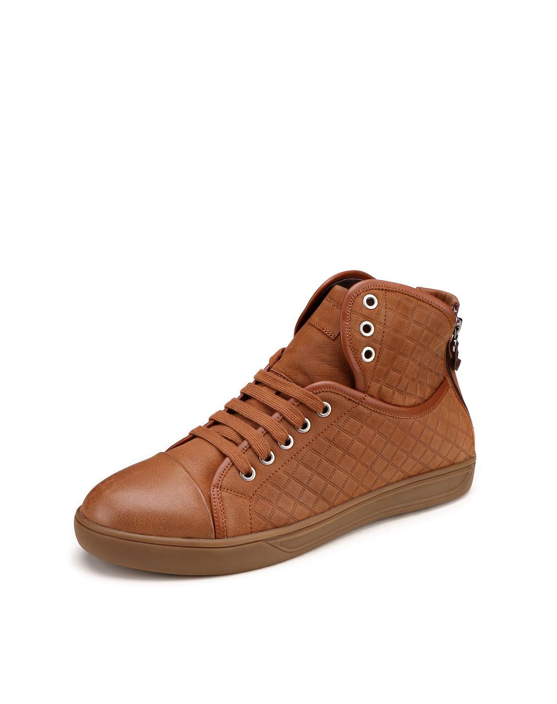 卡丹路cardanro 土黄色牛皮革运动休闲波仔鞋