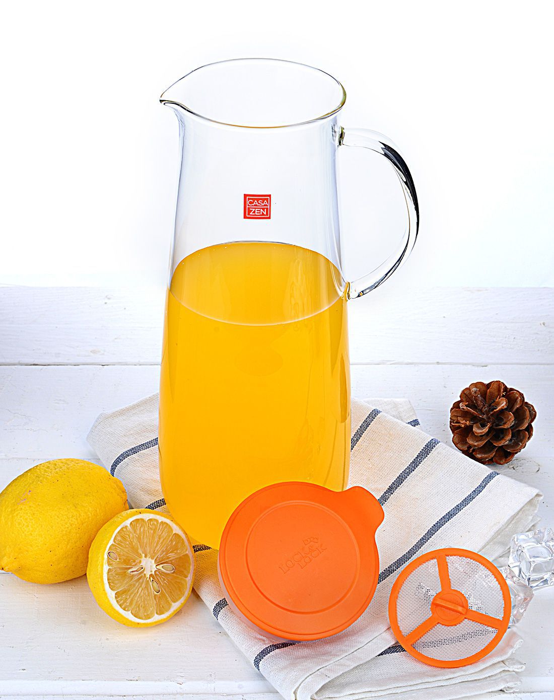 乐扣乐扣casazen耐热玻璃水壶 1500ml 橙色