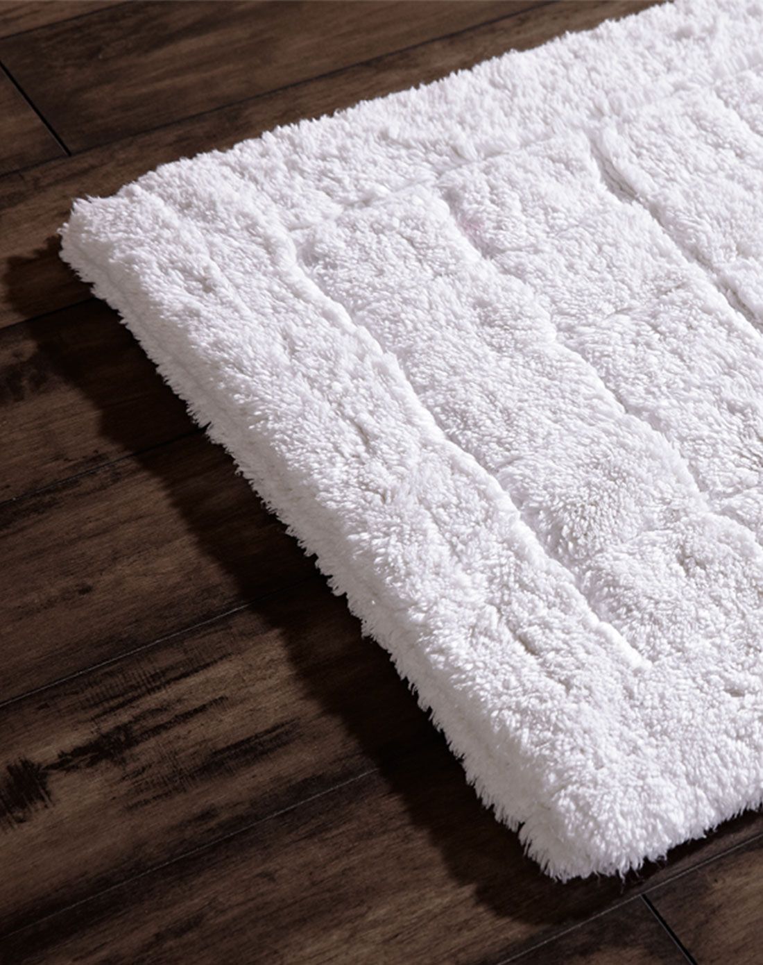 五星级酒店巴基斯坦棉长毛方格地垫60*120cm