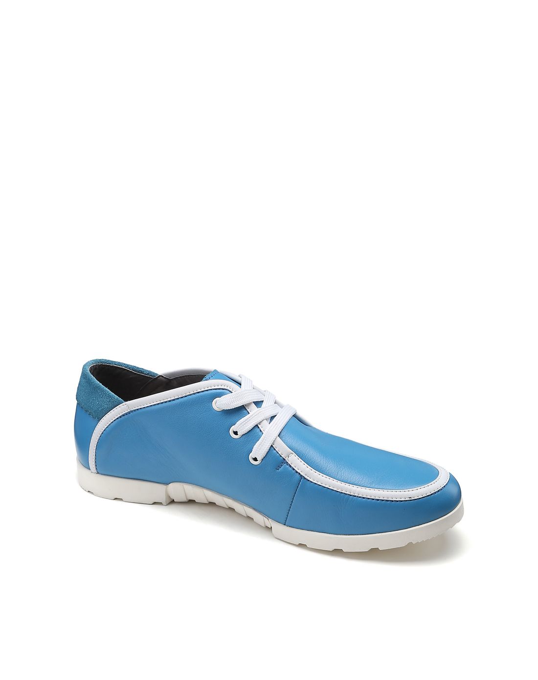 浅蓝色牛皮革运动休闲鞋