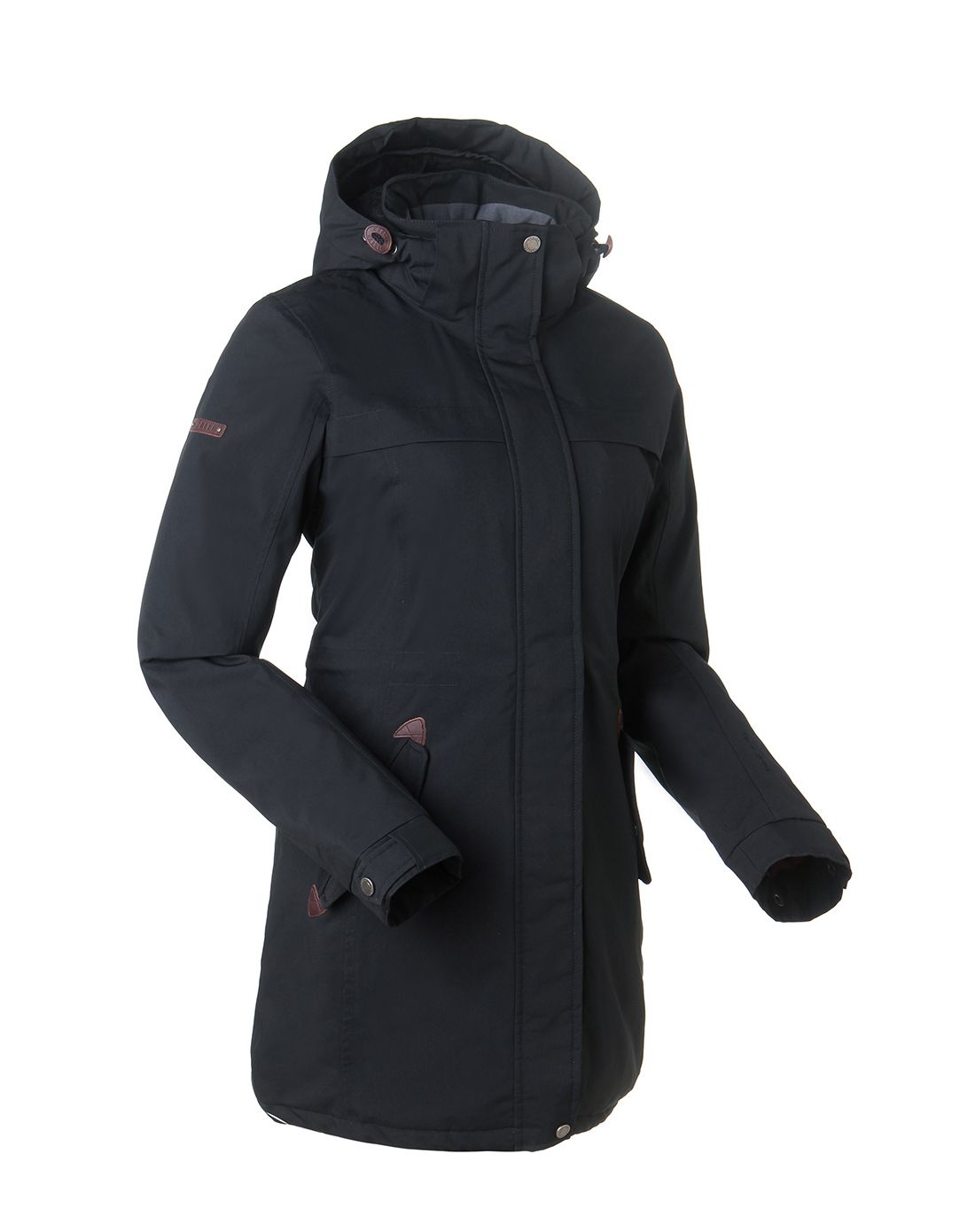 女士黑色3m棉防水风衣 保暖大气