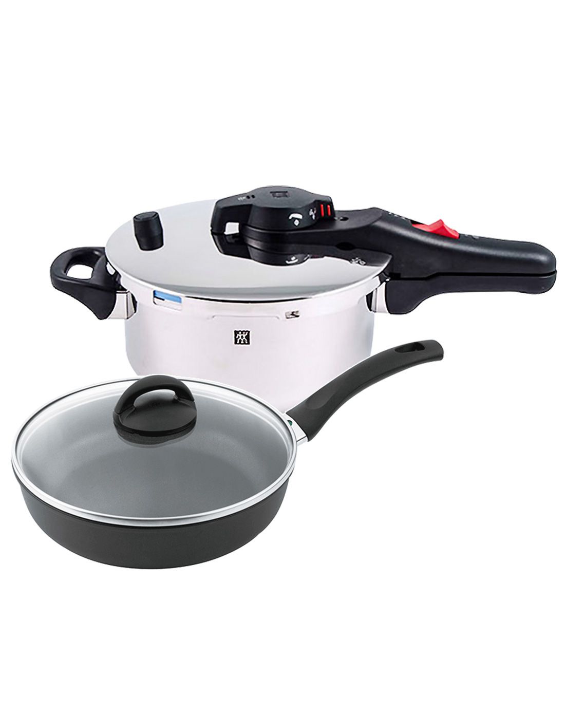 德国双立人厨具专场直发货 双立人aircontorl4l压力锅搭配进口煎锅