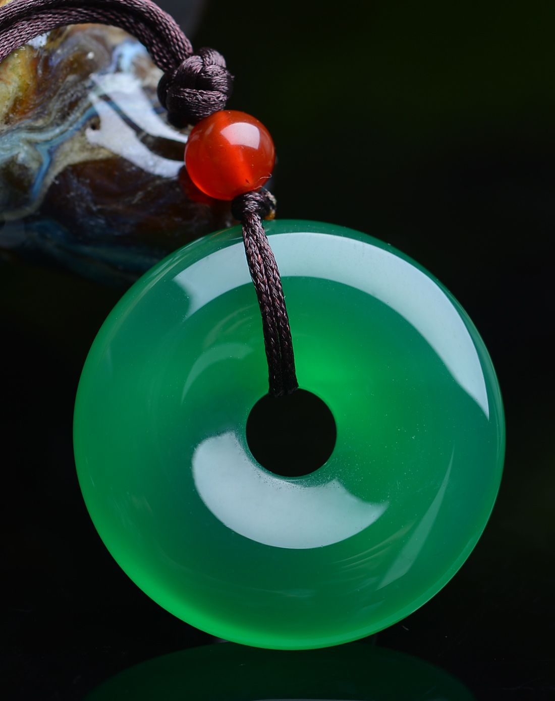 天然玉髓平安扣吊坠 (多色选择)