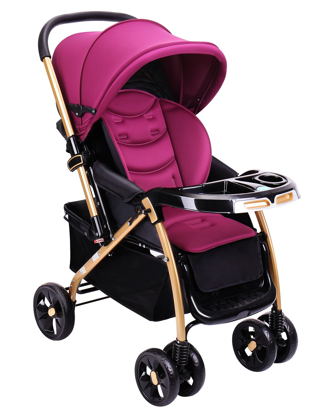 宝宝好可坐躺多功能轻便婴儿车高景观儿童宝宝双向推车紫色