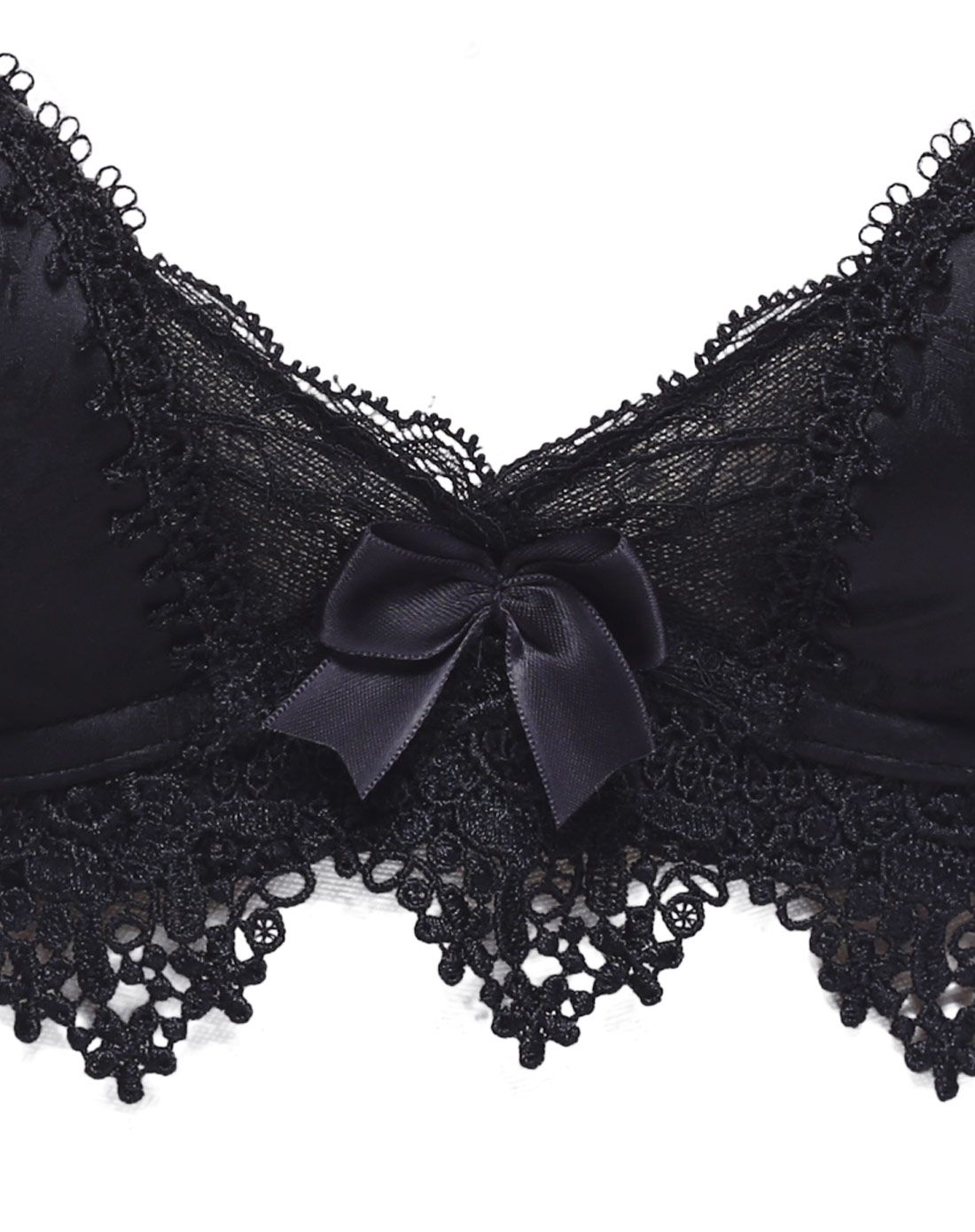 歌瑞尔纱俪黑色有钢圈薄款聚拢女士文胸套装