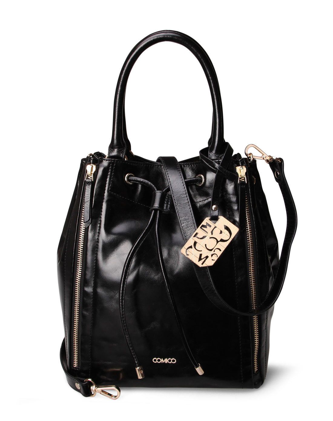 comico高美高女款黑色手提斜跨包c4926