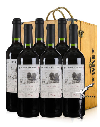 商品编码:w99045563210约翰威廉干红葡萄酒6支套装0628906