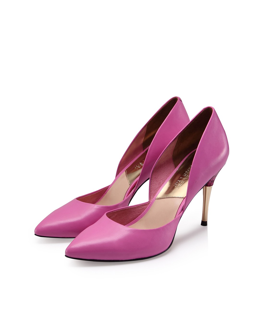 专柜同款粉红色优雅职业纯色细高跟女单鞋