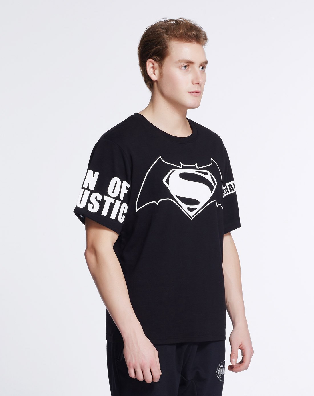 美国dc超级英雄系列潮牌服饰专场蝙蝠侠/batman系列圆领短t黑色bsmts