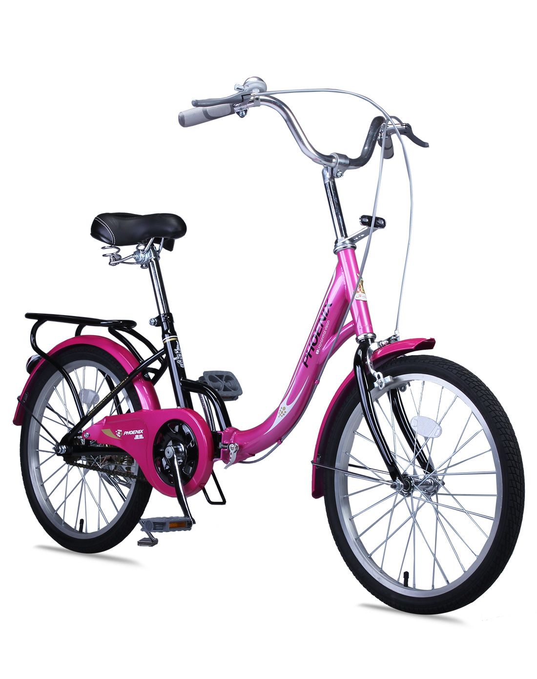 凤凰 女式桃红20寸淑女车