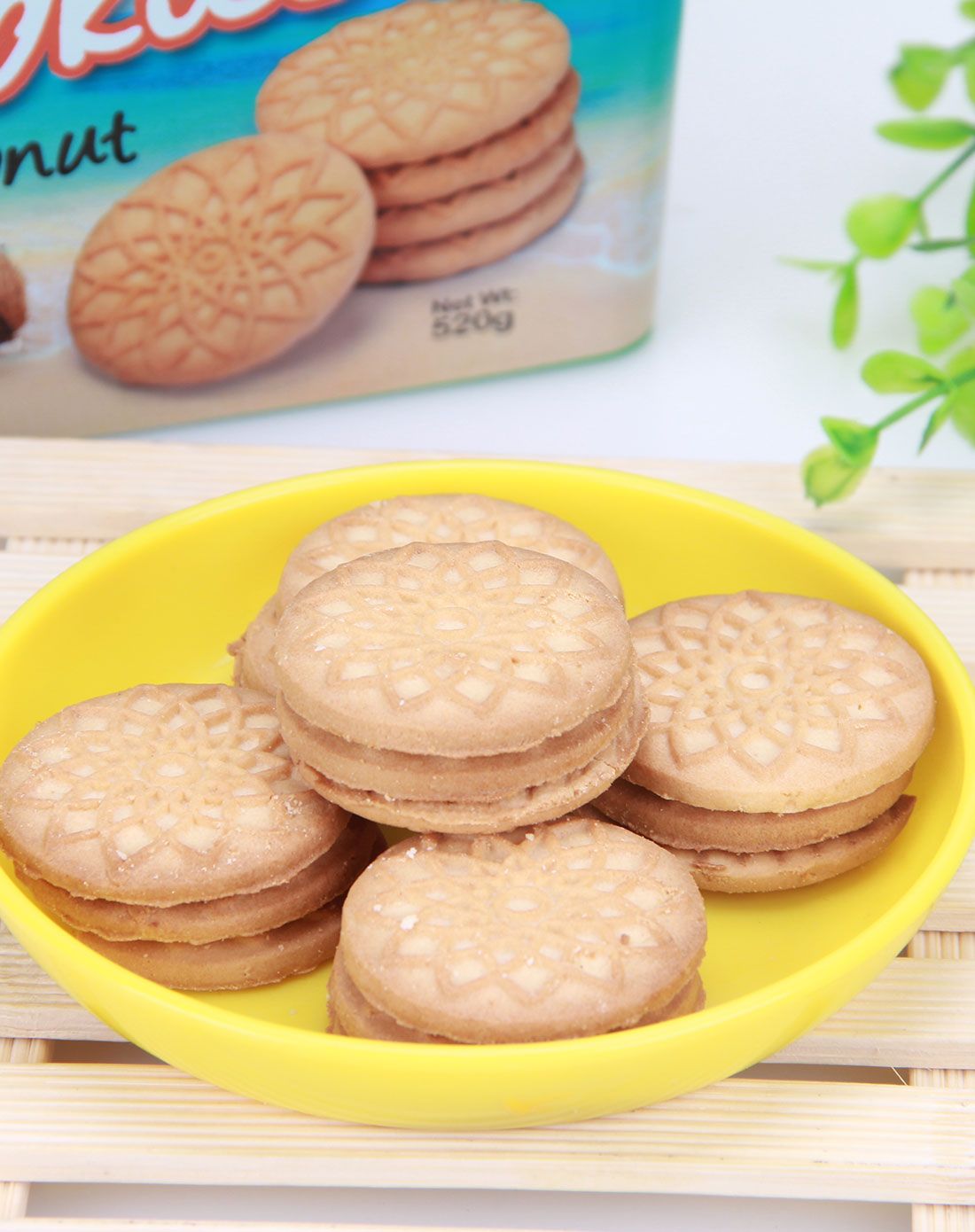 可尼斯椰子味曲奇饼干520g